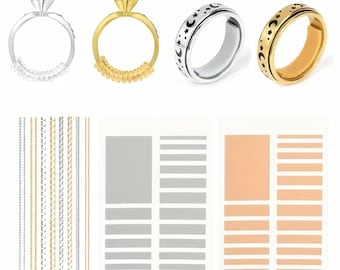 46 pièces de réglage de la taille de bague pour ajuster les bagues desserrées