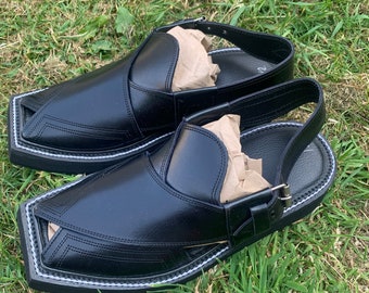 Mens handmade Kaptaan peshawari chappal sandals size uk7,8,9,10,11