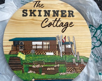Custom Wood-Burned Sign, Large