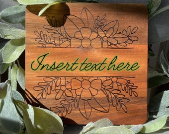 Custom Name Wood-Burned Tableware or Decor
