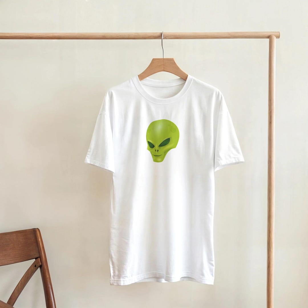 Green Alien Head Shirt, Funny Alien Shirt, Spaceship Shirt, Ufo Shirt ...