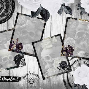 Skulls and Roses US Letter Size Stationery Set