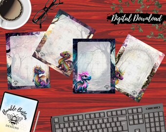 Baby Dragon US Letterhead Stationery Bundle