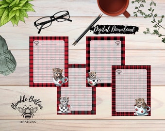 Kitty in a Teacup US LTR Size Stationery Bundle