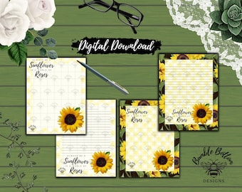 Sunflower US Letter Size Stationery Set