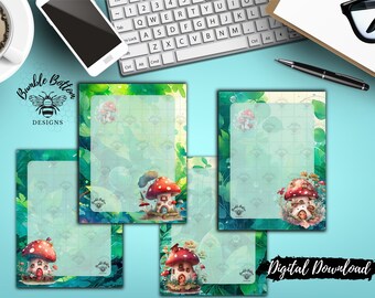 Mushroom US Letter Size Stationery Set