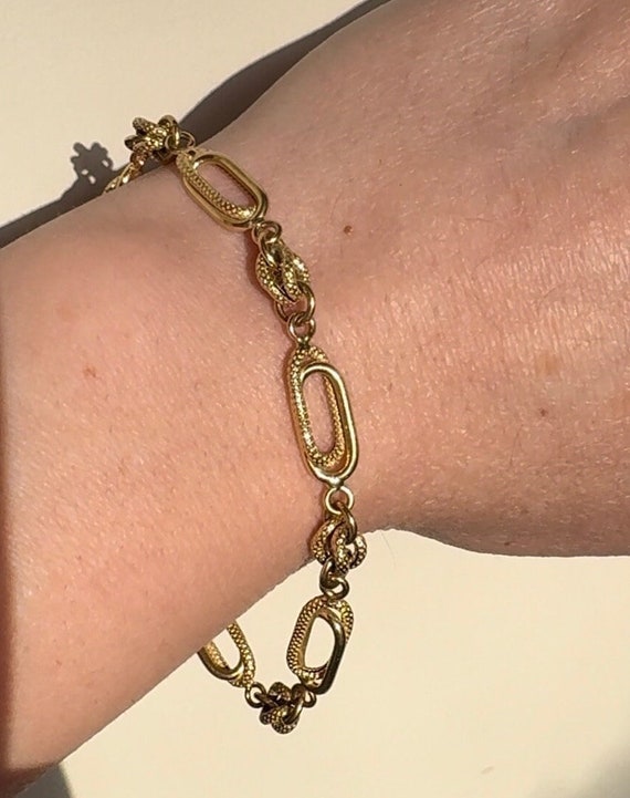 Vintage 18k Italian Gold Paperclip Link Bracelet