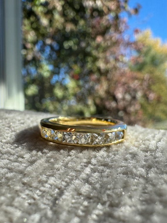 Repurposed Antique French Cut Diamond 18k Yellow Gold… - Gem