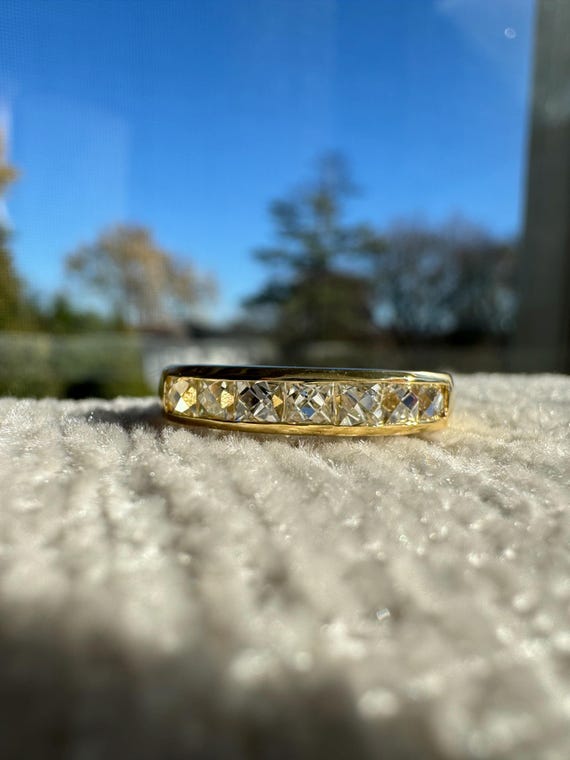 Repurposed Antique French Cut Diamond 18k Yellow Gold… - Gem