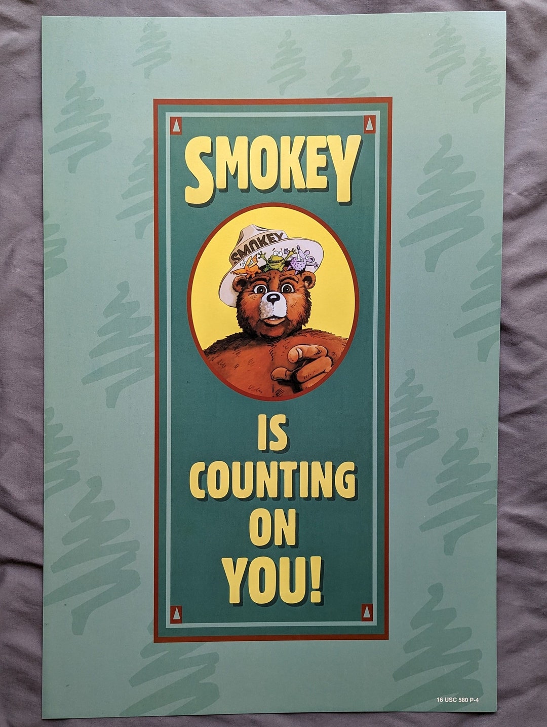 Vintage Smokey Bear Poster smokey is Counting on Etsy