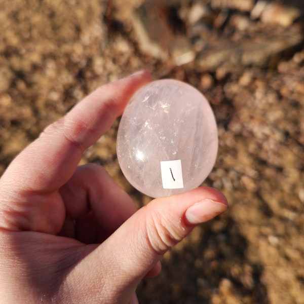 Rose Quartz Palm Stone