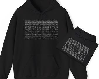 Islamic Hoodie - La Ilaha Illallah Chest Design with Arabic Phrases - Muslim Streetwear - Modest Wear - Unisex Hoodie
