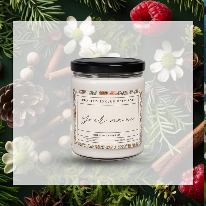 Personalized Luminous Soy Wax Candle Nine Luxury Fragrances With 5060