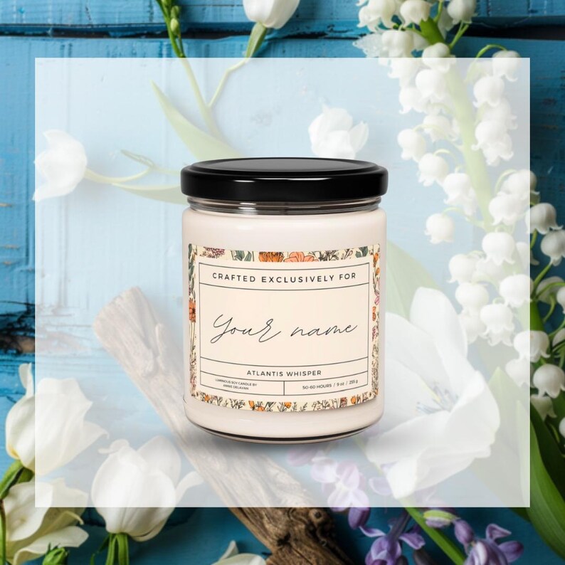 Personalized Luminous Soy Wax Candle Nine Luxury Fragrances With 5060