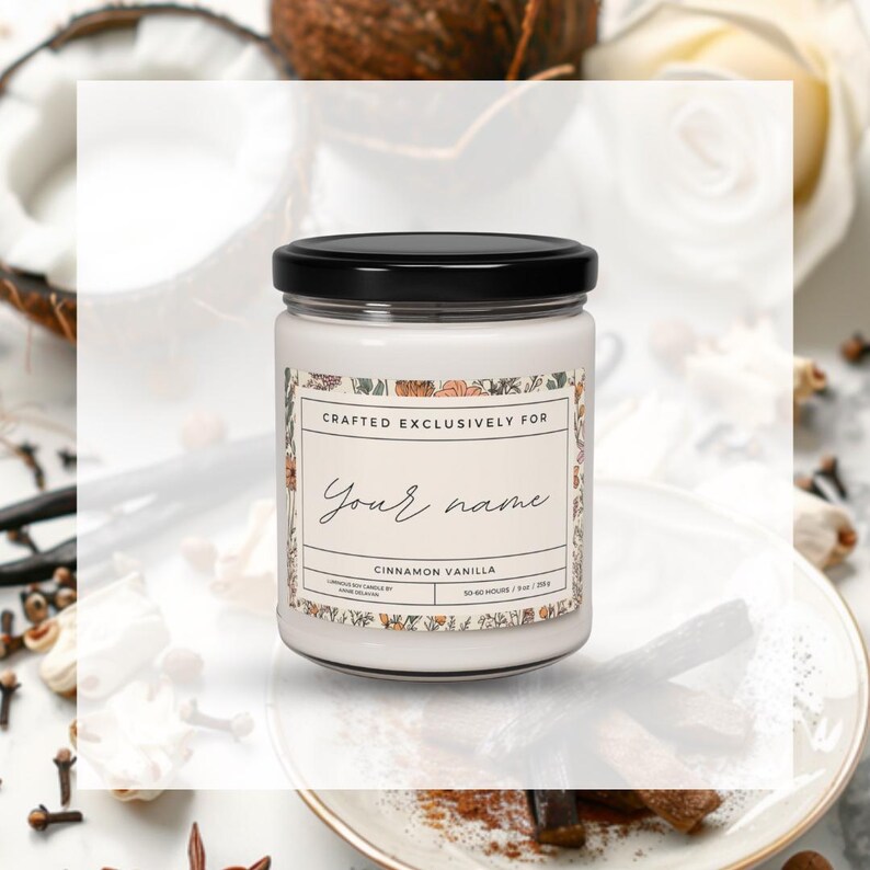 Personalized Luminous Soy Wax Candle Nine Luxury Fragrances With 5060