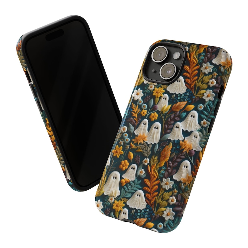 Flower Ghost iPhone Fall Ghost Phone Case Ghostly Phone Case Floral