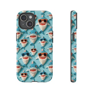 Cool Shark Frenzy Phone Case | Beachy Shark Phone Cover | Ocean Beach Style | MagSafe | iPhone | Pixel | Samsung