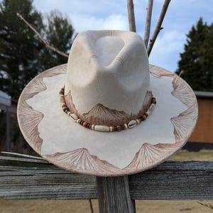 Under Brim Burnt Hat, Burned Fedora Mountain, Western Bridal Shower Gift, Country Girl Gift Ideas, Western Wedding Gifts For wife, Boho Gift