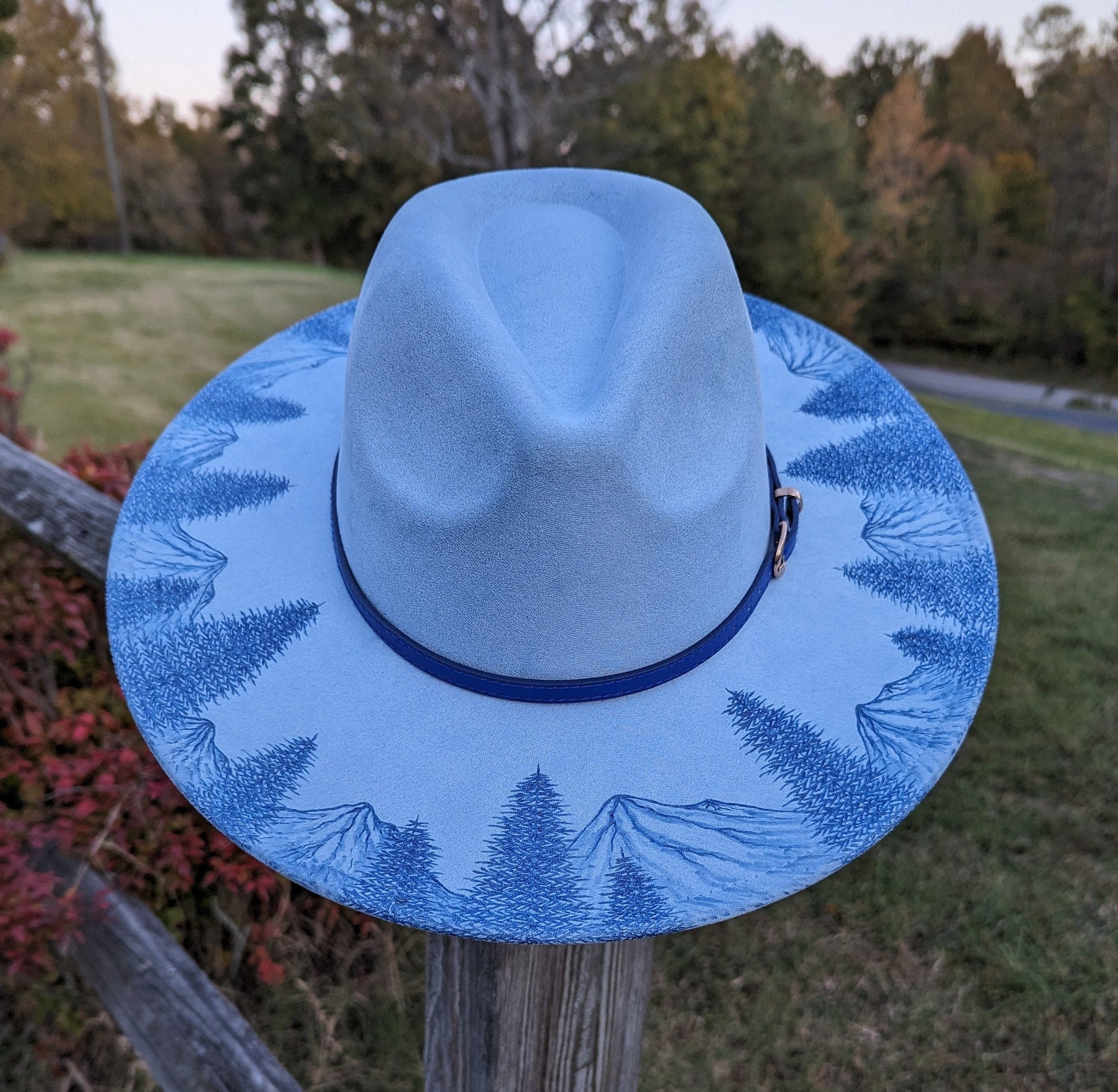 Western Womens Fedora Hat, Distressed Felt Cowboy Hat, Distressed