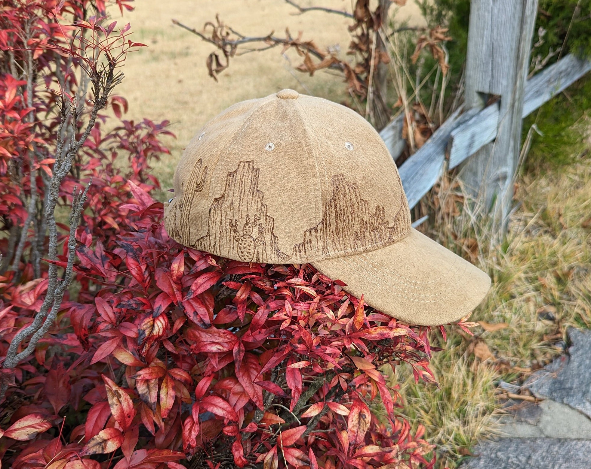 Rustic Desert Hat Desert Hat, Burned Baseball Hat, Cactus Baseball Hat, Western Ball Caps ...