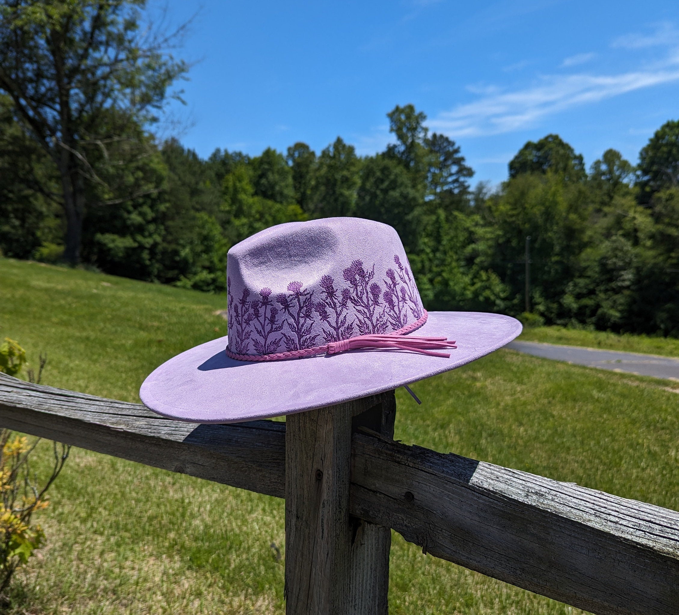 Black wide, brim, fedora hat, adjustable strap a rare bird brand flower, Midtown Wide Flat Brim Hat | Stetson main image 3