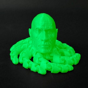 Juguete antiestrés Rocktopus | Rocktopus impreso en 3D | Flexi | La Roca | Dwayne Johnson