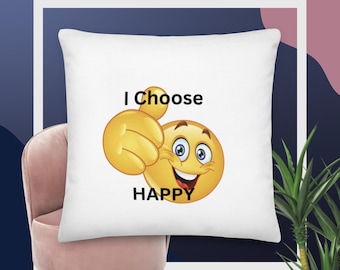 Happy pillow; smile; smiley face pillow; for couch & furniture