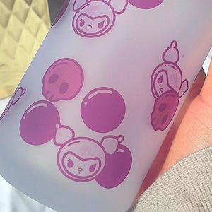 18 oz/Sanrio Glass Can Aesthetic/Kawaii