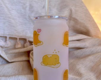 18 oz/Kawaii Frosted Glass Cup