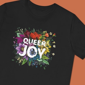 Queer Joy Floral Tee: LGBTQ Pride Shirt