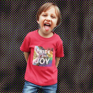 SALE: Pride & Joy Youth T-Shirt | LGBTQ Pride Shirts for Youth | Youth Size Pride Apparel | LGBTQ Pride Parade TShirt image 18