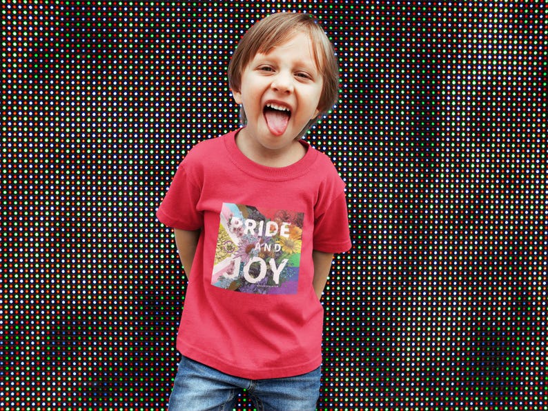 SALE: Pride & Joy Youth T-Shirt | LGBTQ Pride Shirts for Youth | Youth Size Pride Apparel | LGBTQ Pride Parade TShirt image 18