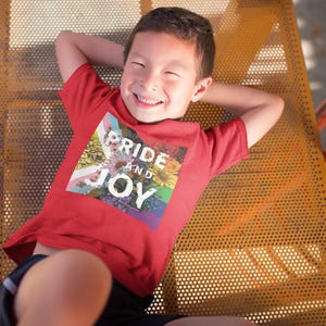 SALE: Pride & Joy Youth T-Shirt | LGBTQ Pride Shirts for Youth | Youth Size Pride Apparel | LGBTQ Pride Parade TShirt image 19