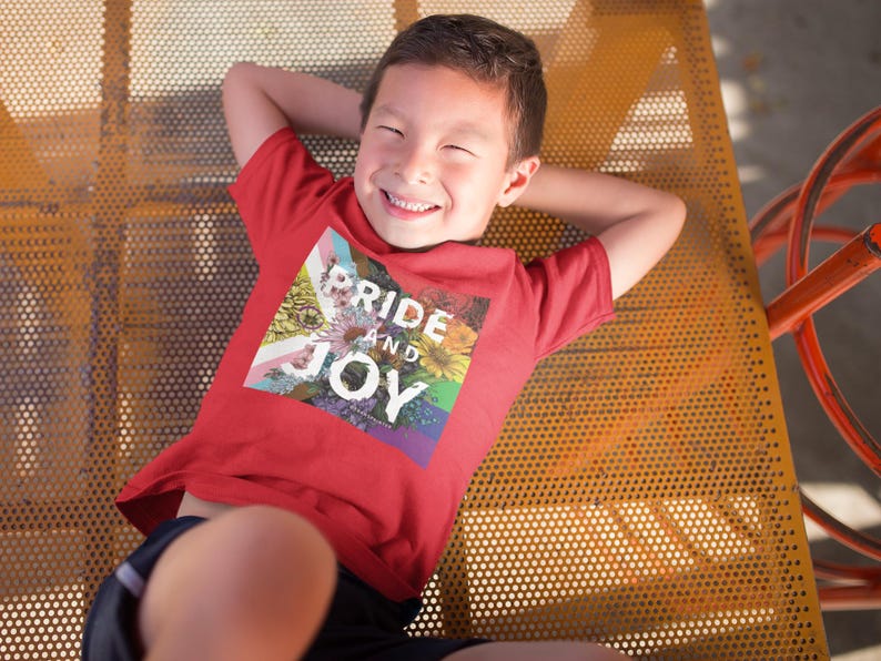SALE: Pride & Joy Youth T-Shirt | LGBTQ Pride Shirts for Youth | Youth Size Pride Apparel | LGBTQ Pride Parade TShirt image 19