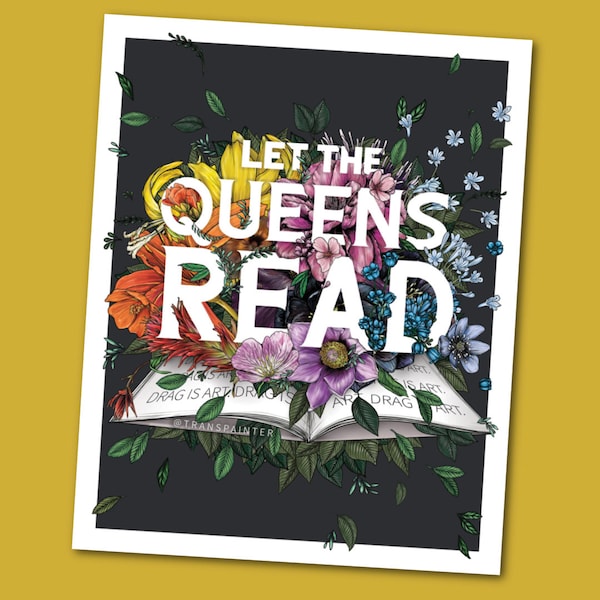 Let the Queens Read (Drag Queen Bumper Sticker)