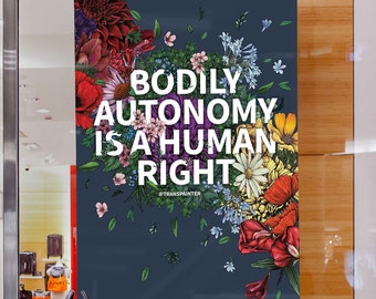 XL Bodily Autonomy is a Human Right Flag - Abortion Rights Banner