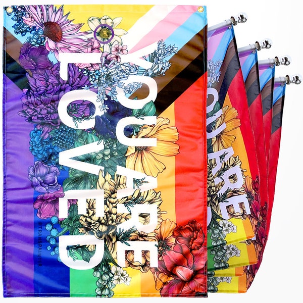 You Are Loved Progress Pride Flag - LGBTQ Pride Flag 4 PACK