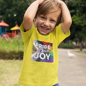 SALE: Pride & Joy Youth T-Shirt | LGBTQ Pride Shirts for Youth | Youth Size Pride Apparel | LGBTQ Pride Parade TShirt image 17