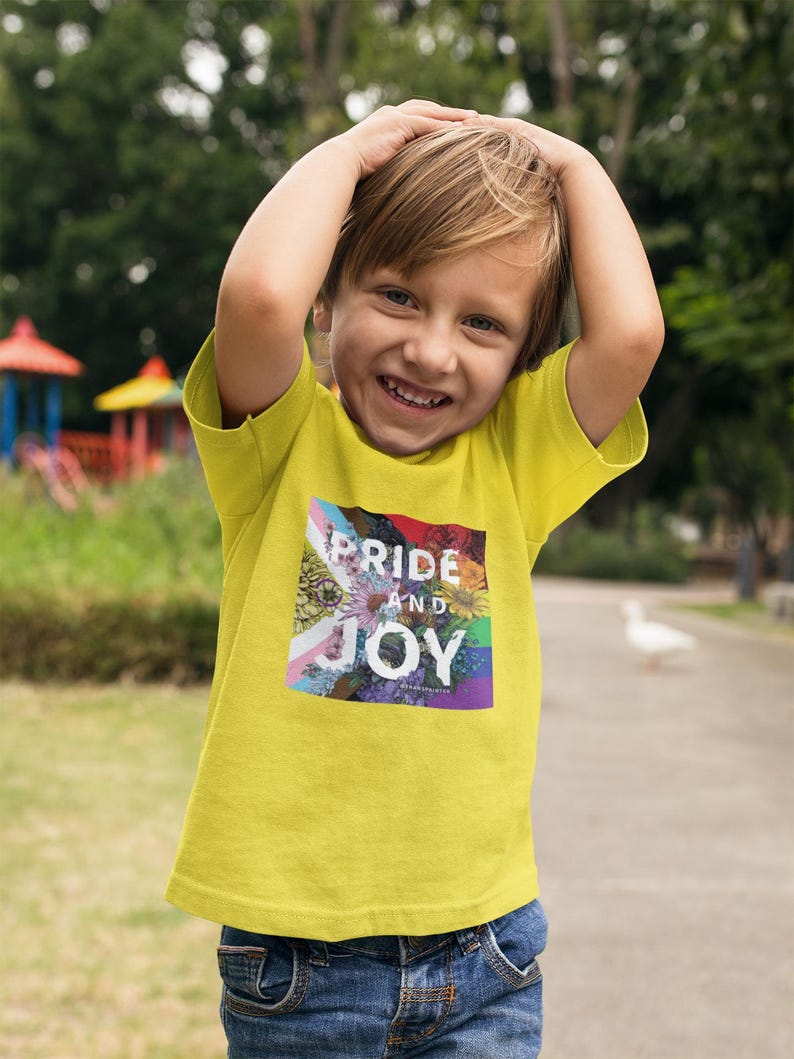 SALE: Pride & Joy Youth T-Shirt | LGBTQ Pride Shirts for Youth | Youth Size Pride Apparel | LGBTQ Pride Parade TShirt image 17