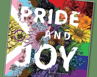 Pride & Joy Pin | LGBTQ Enamel Pin | LGBTQ+ Lanyard Pin | lgbtq+ Ally Pin | Progress Prode Flag Pin | lgbtq Pride Pin