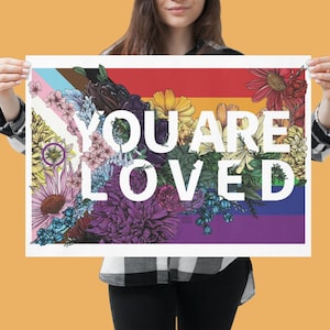 You Are Loved Poster | LGBTQ Fortschritt Pride Flagge Poster