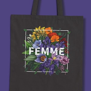 Borsa in tela Femme Pride: borsa della spesa riutilizzabile LGBTQ+