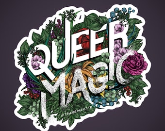Queer Magic Sticker | Transgender Sticker | Transgender Artist | Trans Pride Sticker | Pagan Sticker | Queer Decal | Feminist