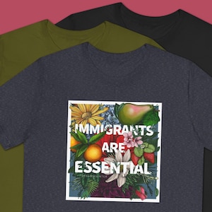 T-Shirt „Einwanderer sind unverzichtbar“ | T-Shirt für Einwanderungsrechte | Einwanderungs-T-Shirt