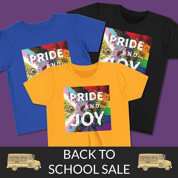 SALE: Pride & Joy Youth T-Shirt | LGBTQ Pride Shirts for Youth | Youth Size Pride Apparel | LGBTQ Pride Parade TShirt