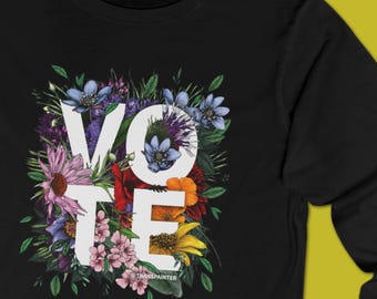 VOTE Long Sleeve T-Shirt | Longsleeve Voter Registration TShirt | Election Day Shirt | Vote Shirt | Vote Blue SHirt