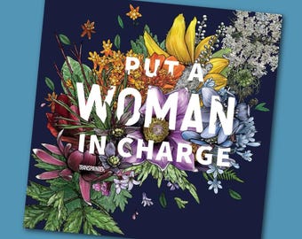 Put a Woman in Charge Sticker | Women in Leadership Sticker | Leadership Bumper Sticker | FEMINIST STICKER