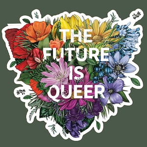 The Future Is Queer Aufkleber | Aufkleber | Transgender Rechte | Lesben-Aufkleber | Regenbogen Sticker | Pride Aufkleber | Queere Jugend