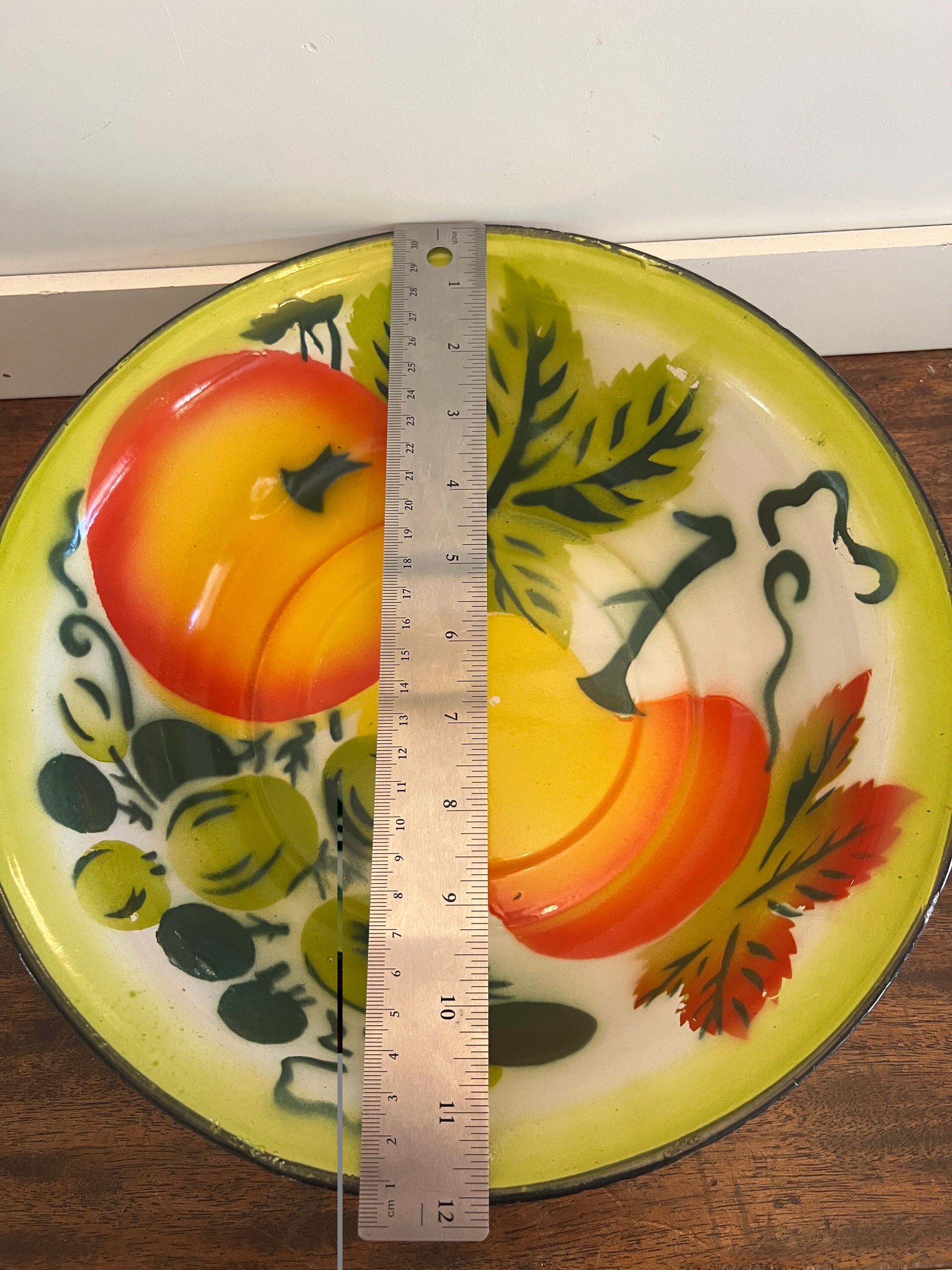 Vintage Mid-century 40's Japanese Large Enamelware Fruit