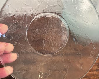 Vintage 90's Coca Cola Embossed Glass Bottle Bowl (6"), Set of 8